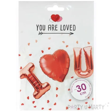zestaw balonow foliowych i love you walentynki czerwony arpex 18 3 szt