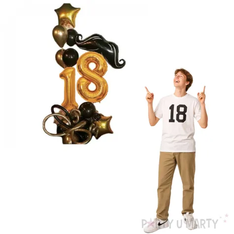 zestaw balonow foliowych osiemnastka jix 27 szt