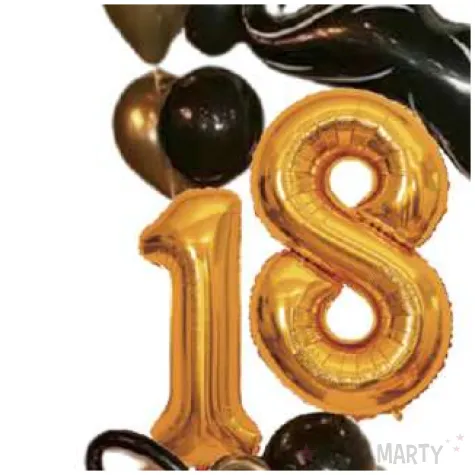 zestaw balonow foliowych osiemnastka jix 27 szt