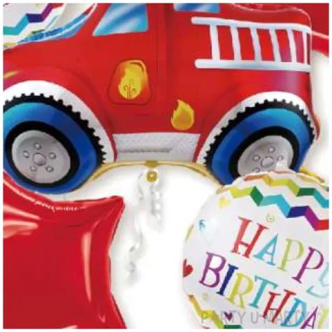 zestaw balonow foliowych straz pozarna happy birthday jix 5 szt