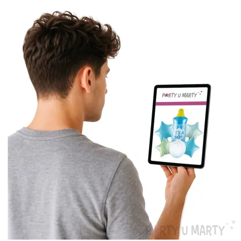 zestaw balonow its a boy butelka mix jix 6 szt shp