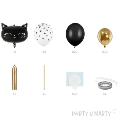 zestaw balonow kotek partydeco 83 x 140 cm