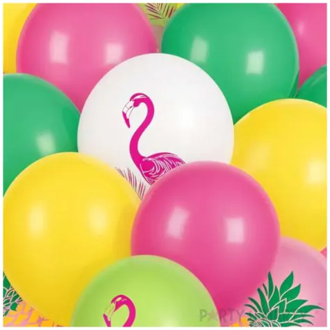 zestaw balonow na impreze w stylu aloha hawajska 20 sztuk kolorowych balonow