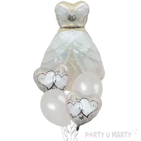 zestaw balonow suknia slubna wesele partypal 5 szt
