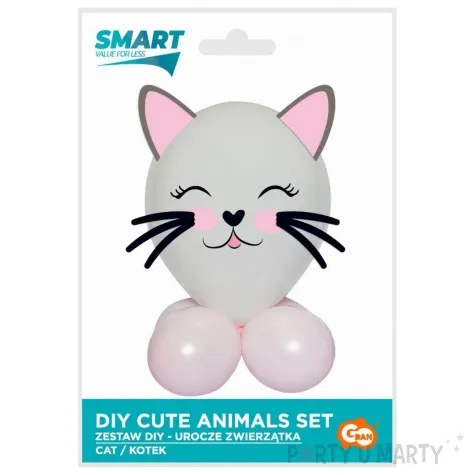 zestaw balonow urocze zwierzatka kotek godan 12
