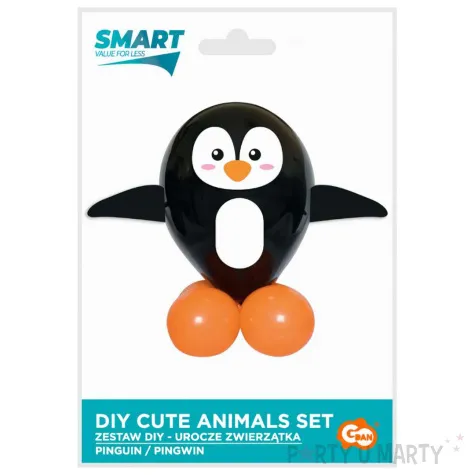 zestaw balonow urocze zwierzatka pingwin godan 12
