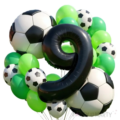 zestaw balonow urodzinowych dla pilkarza 9 urodziny pilka nozna 21 elementow