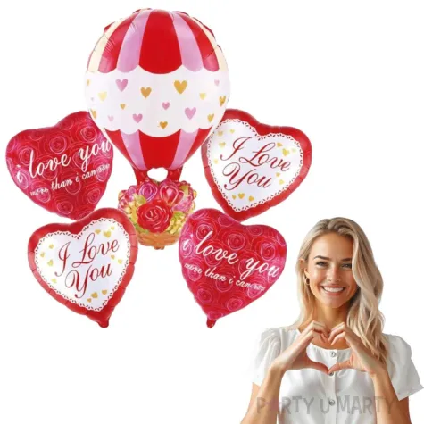 zestaw balonow walentynki i love you jix 18 5 szt