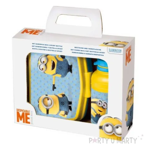 zestaw bidon pudelko na kanapki minionki