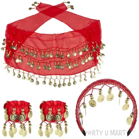 zestaw cyganka czerwono zloty boland