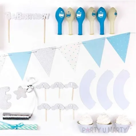 zestaw dekoracji 1st birthday party partydeco