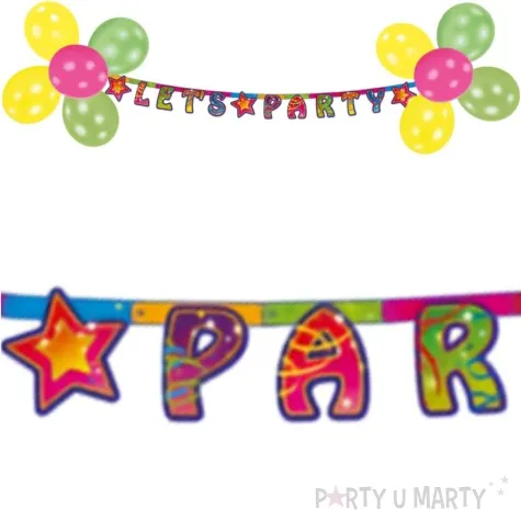 zestaw dekoracji baner balony amscan 24 szt