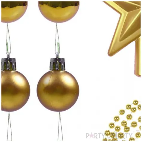 zestaw dekoracji bombki gwiazda i lancuch choinkowy srebrny arpex