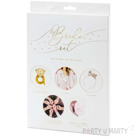 zestaw dekoracji bride to be slubne akcesoria i balony partydeco 23 szt