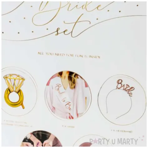 zestaw dekoracji bride to be slubne akcesoria i balony partydeco 23 szt