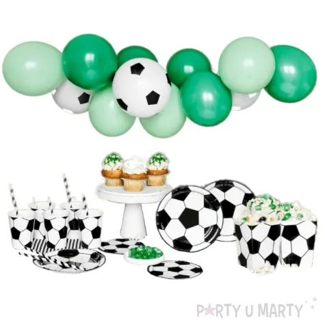 zestaw dekoracji football party zielono czarny partydeco 1kpl