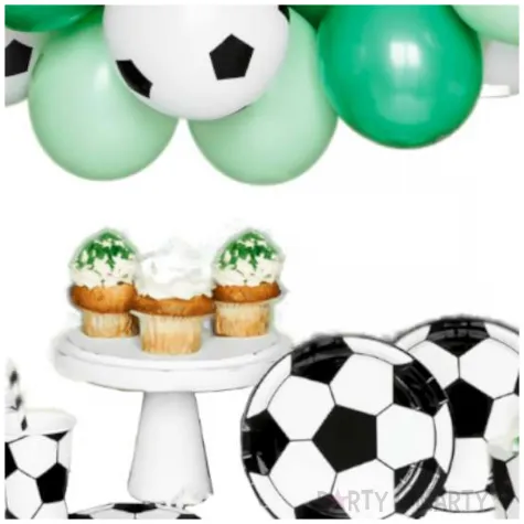 zestaw dekoracji football party zielono czarny partydeco 1kpl