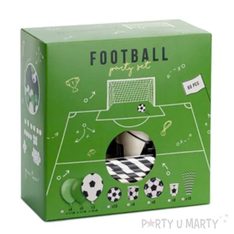 zestaw dekoracji football party zielono czarny partydeco 1kpl