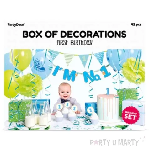 zestaw dekoracji im number 1 mix partydeco 1kpl
