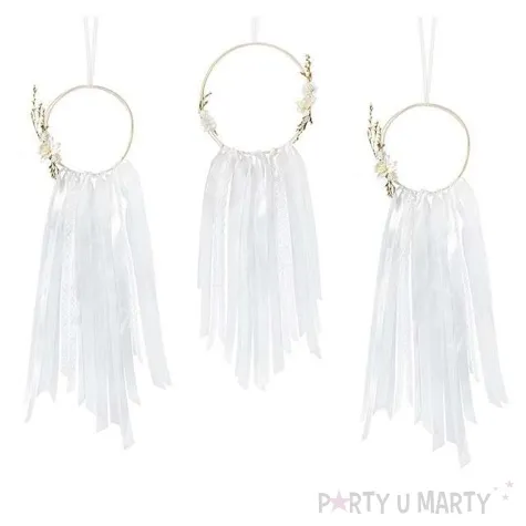 zestaw dekoracji lapacze bialy 3 szt