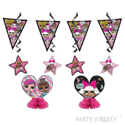 zestaw dekoracji lol surprise unique 7 szt