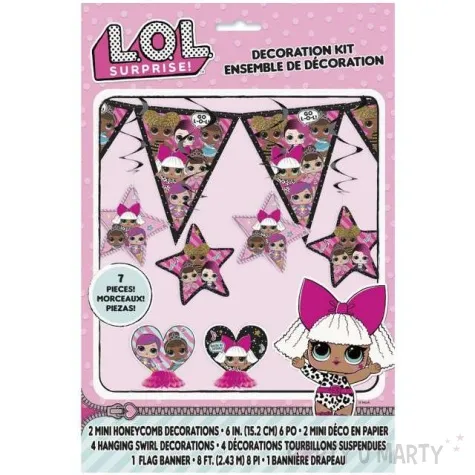 zestaw dekoracji lol surprise unique 7 szt