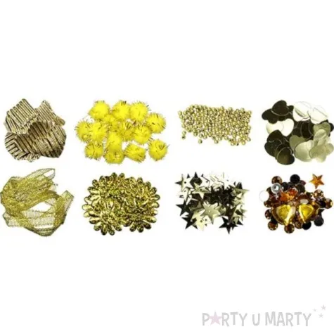 zestaw dekoracyjny boze narodzenie zloty titanum