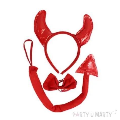 zestaw diabelek opaska ogon mucha