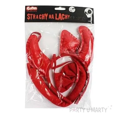 zestaw diabelek opaska ogon mucha