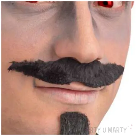 zestaw diabelskie wasy broda brwi czarny carnival toys