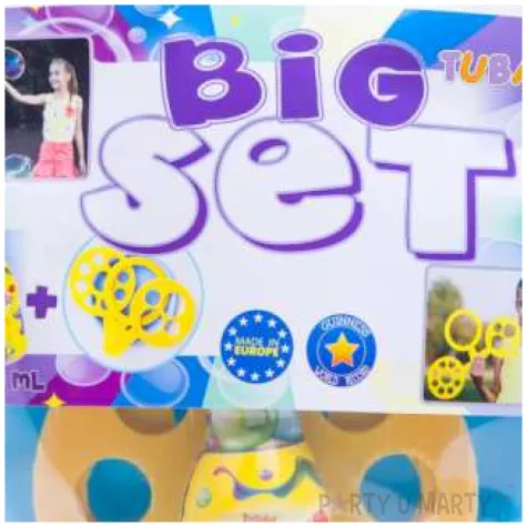 zestaw do baniek mydlanych 3 obrecze i podstawka tuban 250 ml