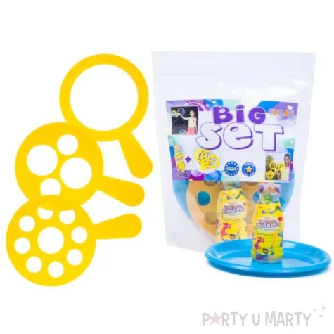 zestaw do baniek mydlanych 3 obrecze i podstawka tuban 250 ml