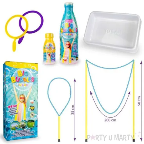 zestaw do baniek mydlanych xxl obrecze sznurek miska tuban 1250 ml