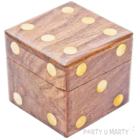 zestaw do gry kosci z pudelkiem drewno giftdeco