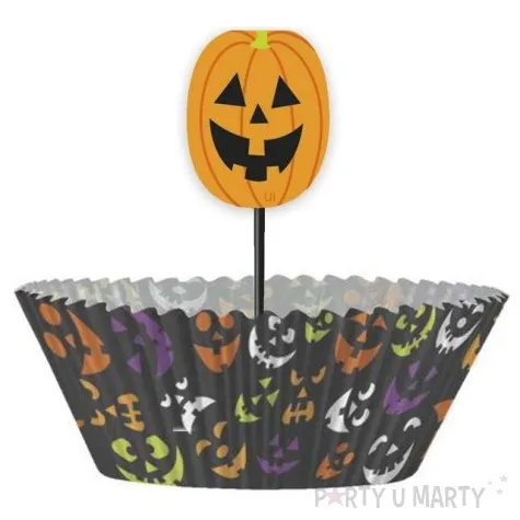 zestaw do muffinek halloween dynie 24 24