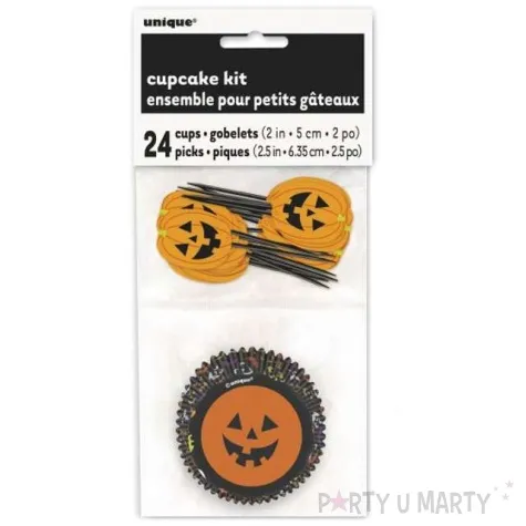 zestaw do muffinek halloween dynie 24 24