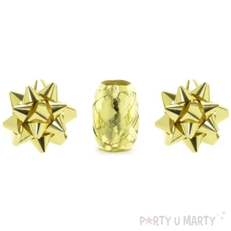 zestaw do pakowania prezentow classic zloty partydeco