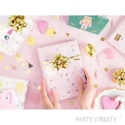 zestaw do pakowania prezentow classic zloty partydeco