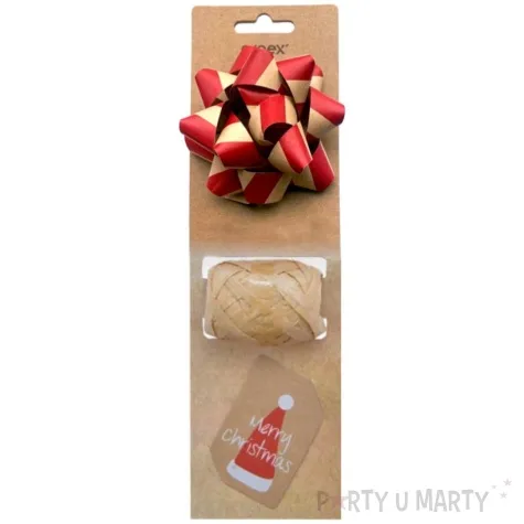 zestaw do pakowania prezentow eko bezowo w paski arpex 1 kompl