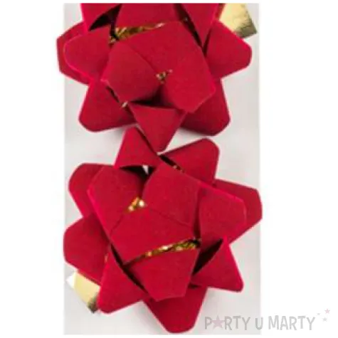 zestaw do pakowania prezentow welur czerwony partydeco 1 kompl