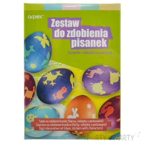 zestaw do zdobienia jajek barwniki naklejki arpex