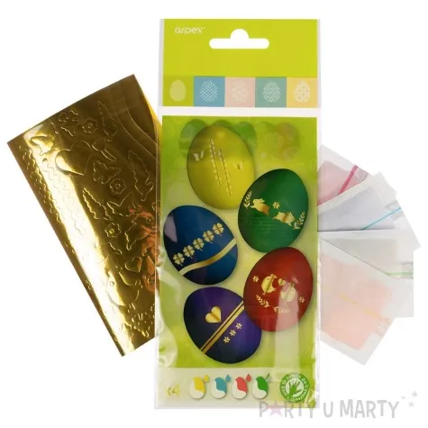 zestaw do zdobienia jajek barwniki naklejki mix arpex 5 szt