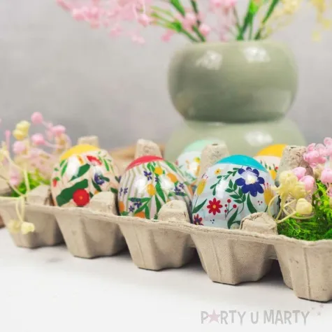 zestaw do zdobienia jajek kwiatki owijki barwniki mix arpex 9 szt