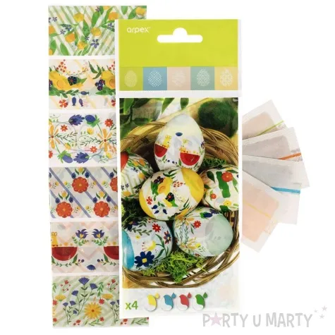 zestaw do zdobienia jajek kwiatki owijki barwniki mix arpex 9 szt