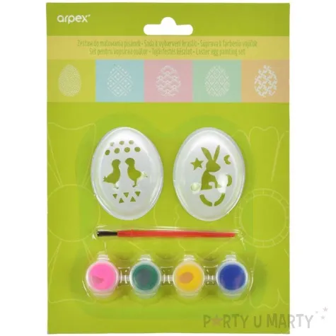 zestaw do zdobienia jajek szablony i farbki mix arpex