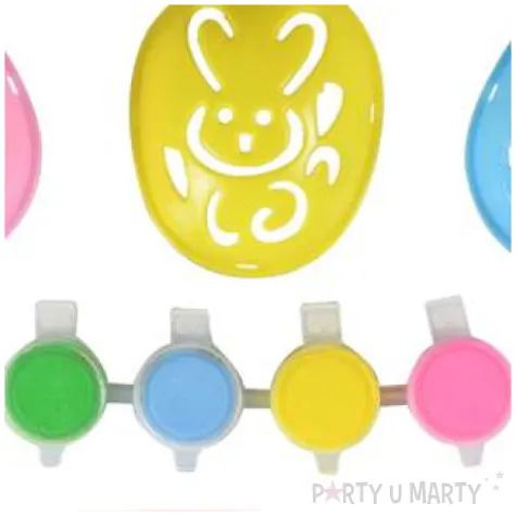 zestaw do zdobienia jajek szablony i farbki mix arpex