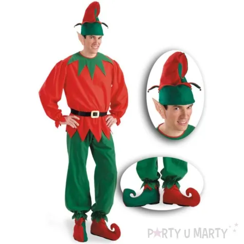 zestaw elf czapka uszy i nakladki na buty carnivaltoys