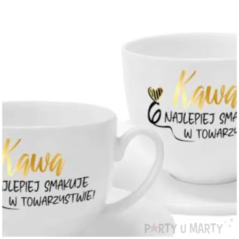 zestaw filizanek kawa najlepiej smakuje w towarzystwie biale bgtech 2 szt