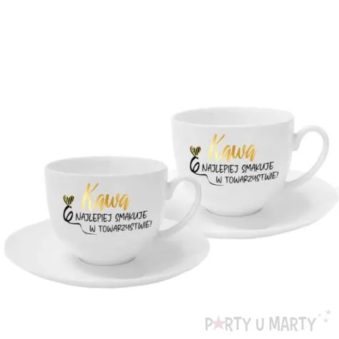 zestaw filizanek kawa najlepiej smakuje w towarzystwie biale bgtech 2 szt