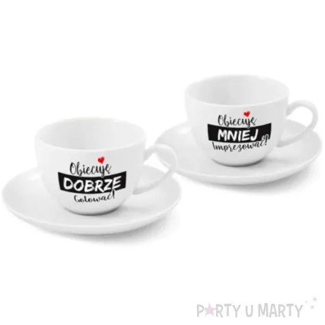 zestaw filizanek obiecuje dobrze gotowac obiecuje mniej imprezowac bgtech 2 szt